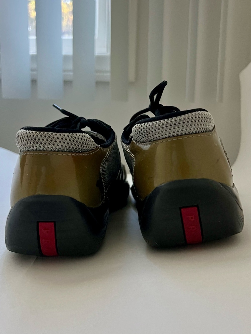 Prada Y2K vintage Leather & Mesh Sneakers - Picture 15 of 16